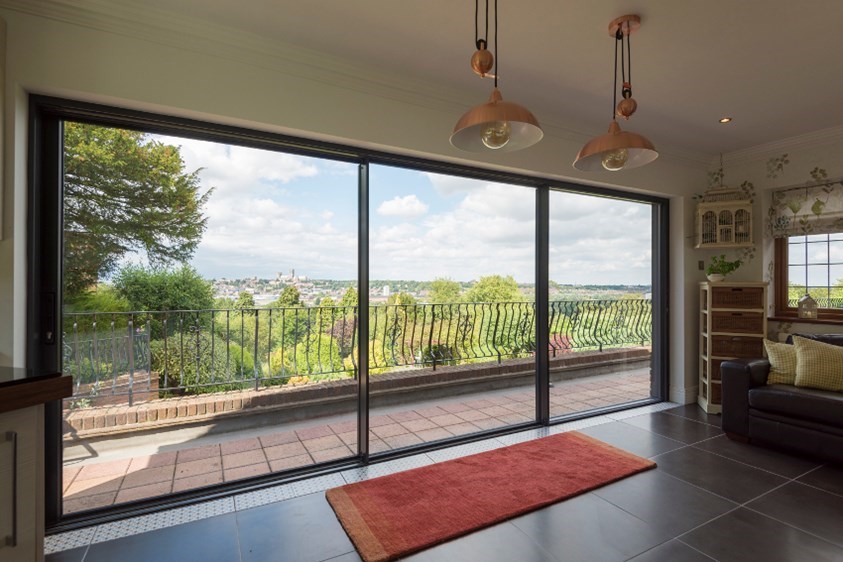 double glazed aluminium sliding doors warwickshire