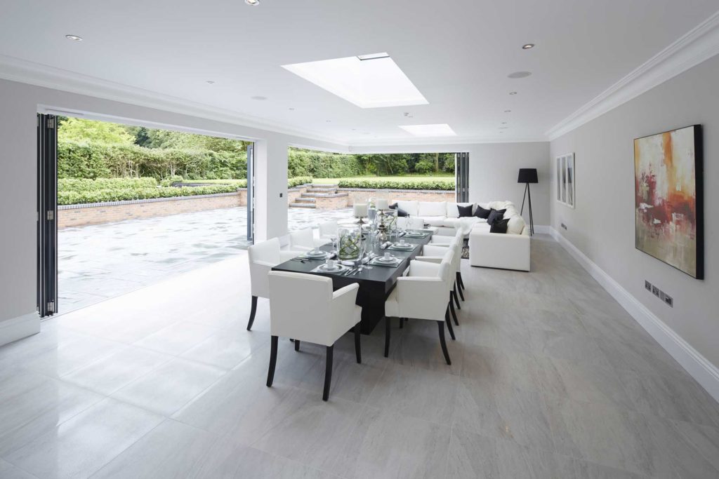 anthracite grey aluminium bifold doors shipston-on-stour